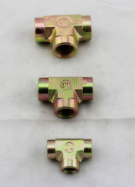 Accessori per tubi femminili idraulici del acciaio al carbonio BSP/montaggi idraulici del T del tubo flessibile