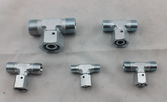 Tipo metrico montaggi idraulici del morso del filo del T del ramo dell'adattatore del tubo con il dado L serie della parte girevole